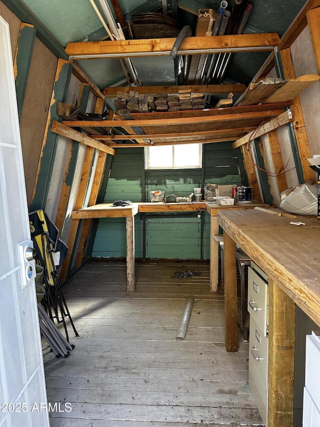 view of storage area