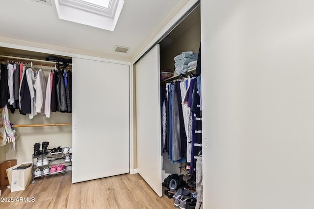 closet featuring visible vents