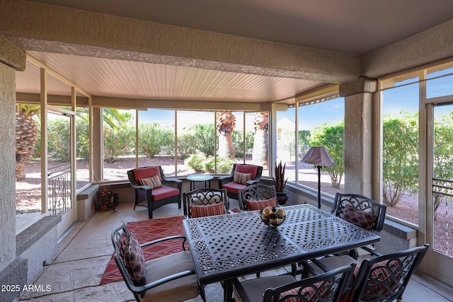 view of sunroom