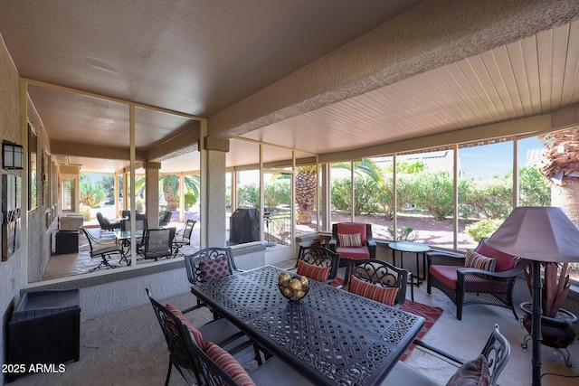 sunroom with a wealth of natural light