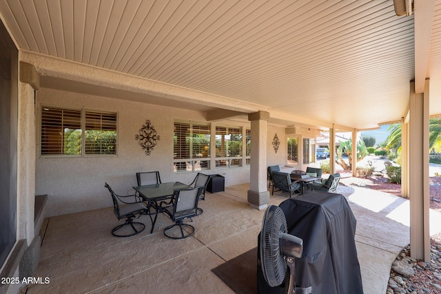 view of patio featuring area for grilling