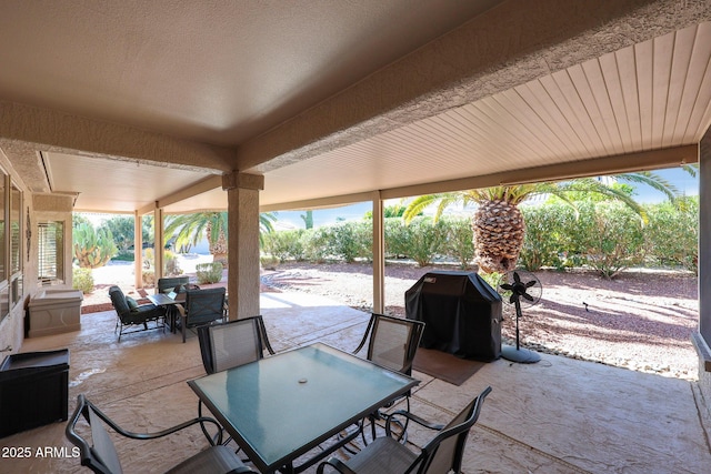 view of patio / terrace featuring a grill