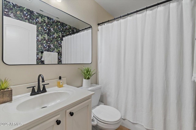 1703 E Palo Blanco Way, Gilbert, AZ 85296 - bathroom featuring toilet, vanity, and curtained shower