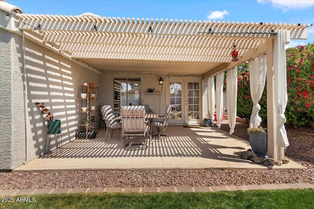 1703 E Palo Blanco Way, Gilbert, AZ 85296 - view of patio / terrace featuring a pergola and outdoor dining space