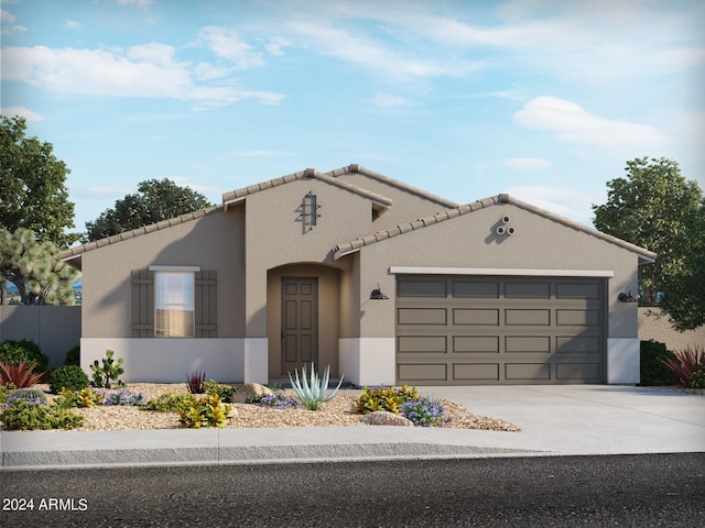 view of front of home featuring a garage