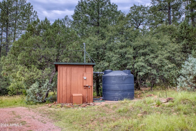 view of shed