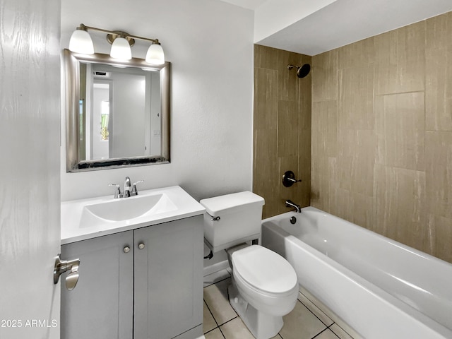 2127 W Marco Polo Rd, Phoenix, AZ 85027 - bathroom with vanity, shower / bath combination, toilet, and tile patterned flooring