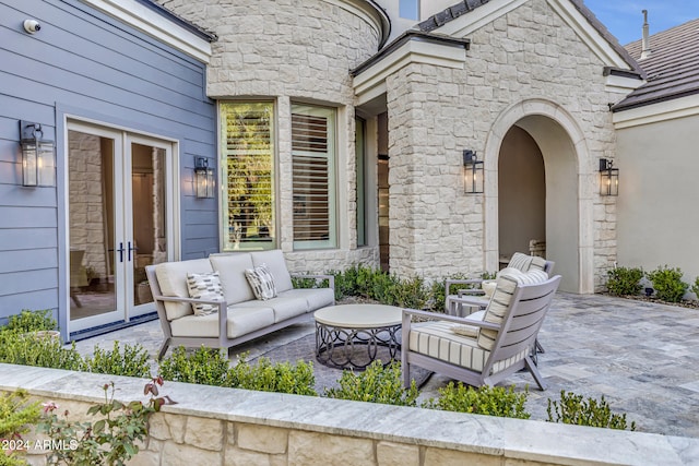 view of patio / terrace with an outdoor living space