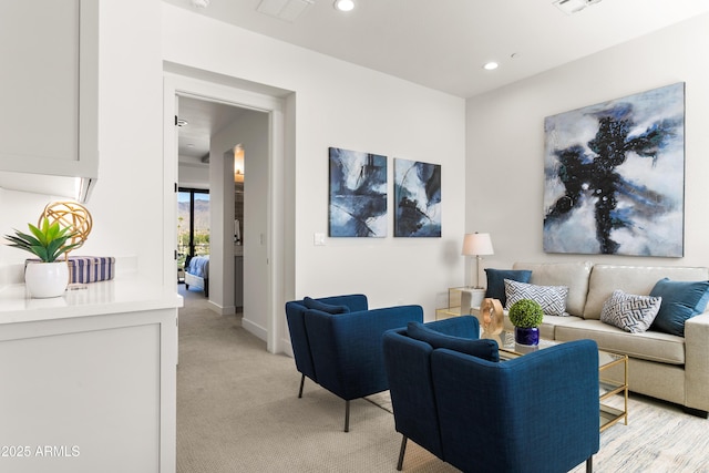 view of carpeted living room