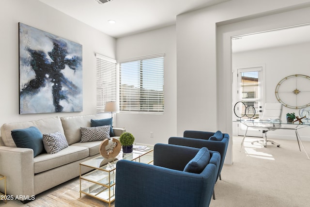 view of carpeted living room