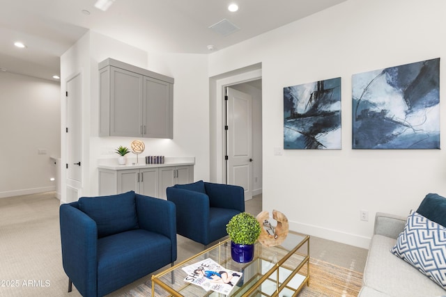 view of carpeted living room