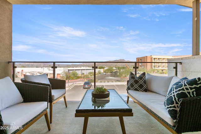 balcony featuring an outdoor hangout area