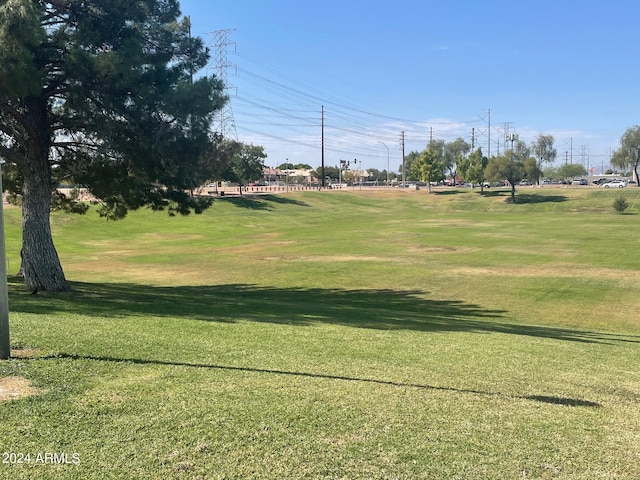 view of home's community with a lawn