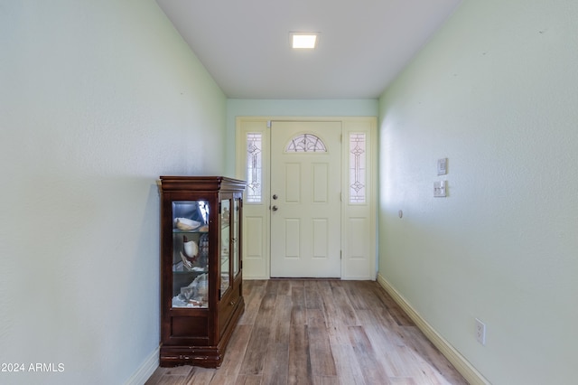 entrance foyer featuring light hardwood / wood-style flooring