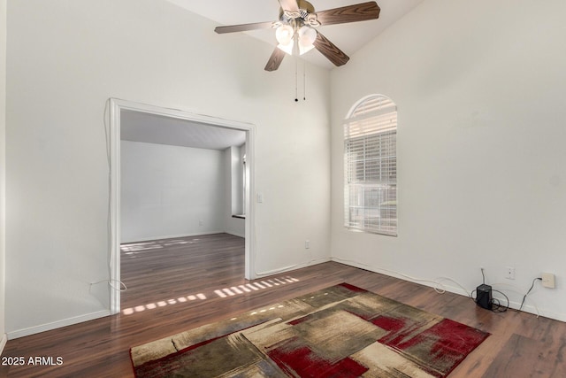 2615 N 123rd Dr, Avondale, AZ 85392 - unfurnished room with wood finished floors, a ceiling fan, and baseboards