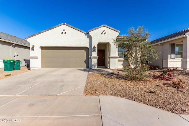 view of front of home featuring a garage