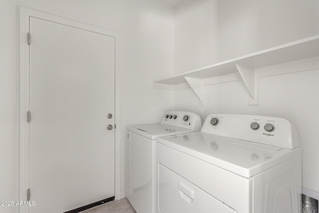 laundry room featuring washer and dryer