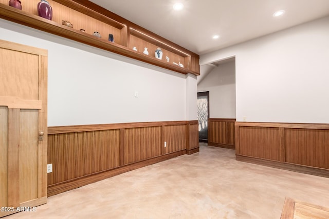 8752 E Range Rider Trl, Mesa, AZ 85207 - unfurnished room featuring wainscoting, finished concrete floors, and recessed lighting