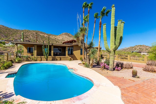 8752 E Range Rider Trl, Mesa, AZ 85207 - view of pool with a mountain view