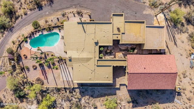 8752 E Range Rider Trl, Mesa, AZ 85207 - view from above of property with a pool area