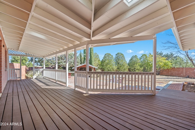 view of wooden terrace