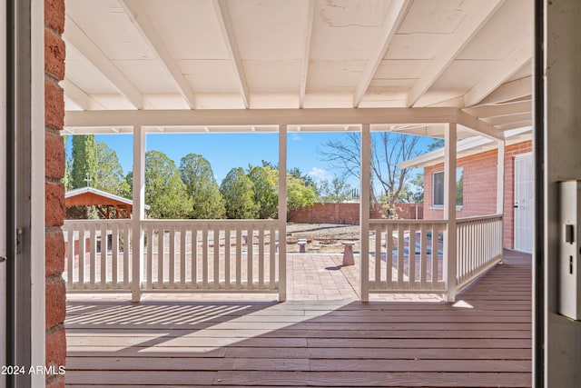 view of wooden deck