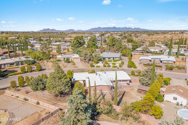 aerial view featuring a mountain view