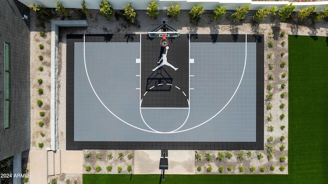 view of basketball court featuring basketball court