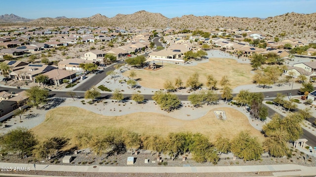 bird's eye view with a residential view and a mountain view