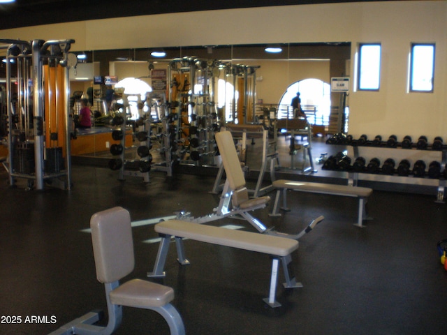 view of workout area