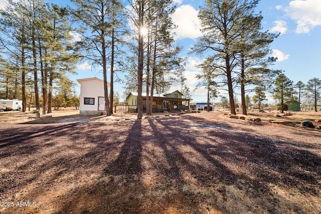 view of yard with an outdoor structure