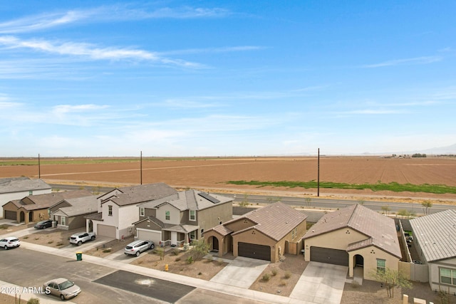 aerial view with a residential view