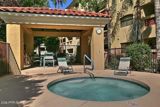 view of pool with a patio area