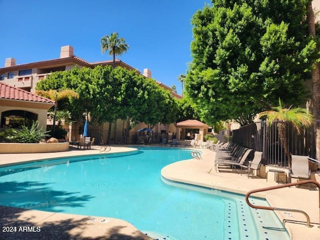 view of pool with a patio area