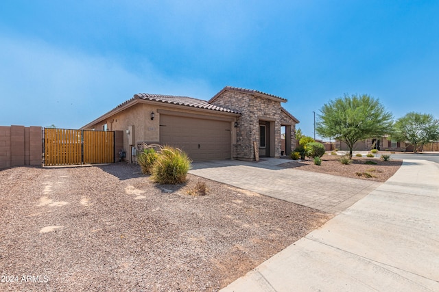 view of front of home featuring a garage