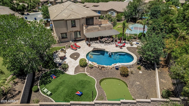 4463 S Oregon Ct, Chandler, AZ 85248 - drone / aerial view of a pool area