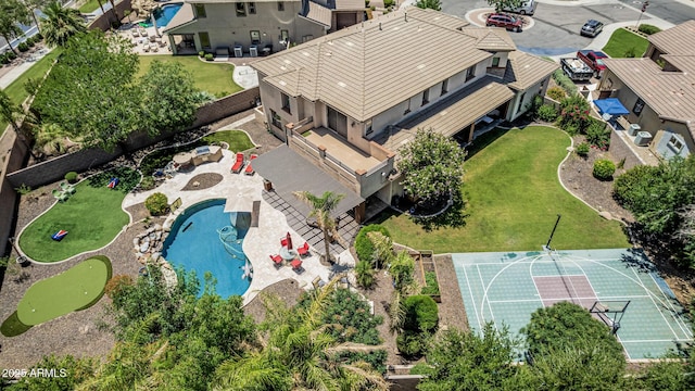 4463 S Oregon Ct, Chandler, AZ 85248 - view from above of property featuring a pool