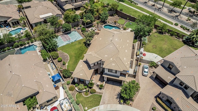 4463 S Oregon Ct, Chandler, AZ 85248 - aerial view of residential area with a pool area