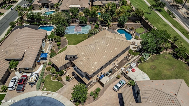4463 S Oregon Ct, Chandler, AZ 85248 - aerial view of residential area with a pool