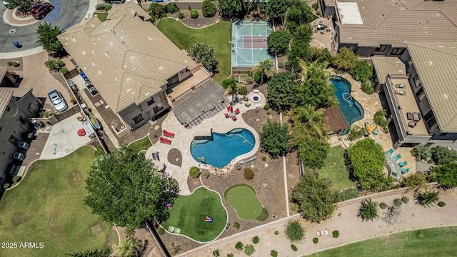 4463 S Oregon Ct, Chandler, AZ 85248 - aerial view of a pool area