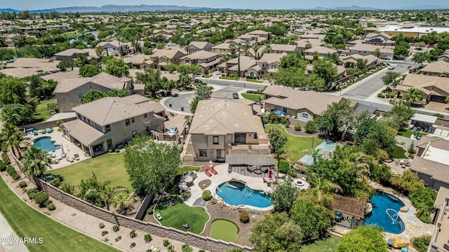 4463 S Oregon Ct, Chandler, AZ 85248 - aerial view of residential area featuring a pool