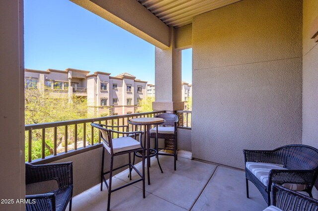 balcony with a residential view