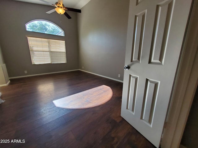 351 S Apache Dr, Chandler, AZ 85224 - spare room featuring ceiling fan, wood finished floors, and baseboards