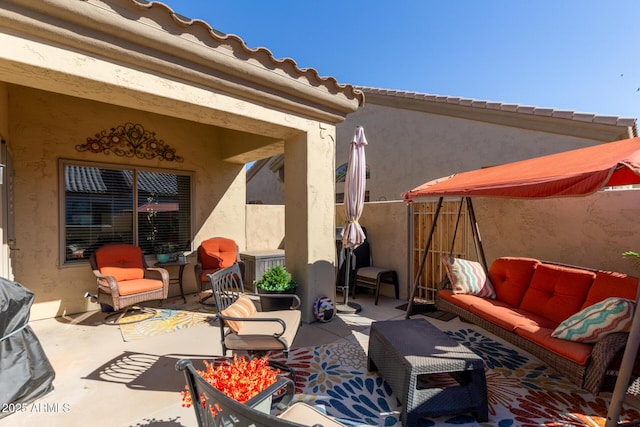 view of patio / terrace featuring outdoor lounge area