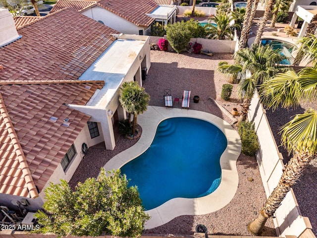 6118 E Star Valley St, Mesa, AZ 85215 - view of swimming pool featuring a patio area, a fenced backyard, and a fenced in pool
