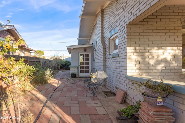 view of patio / terrace with fence