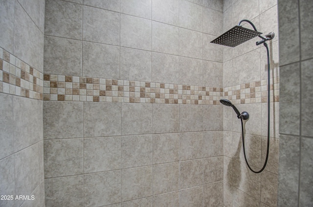 room details with tiled shower