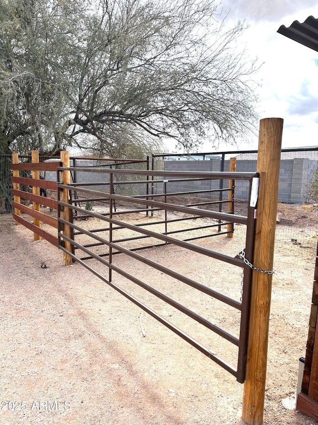 view of gate with an exterior structure and an outdoor structure