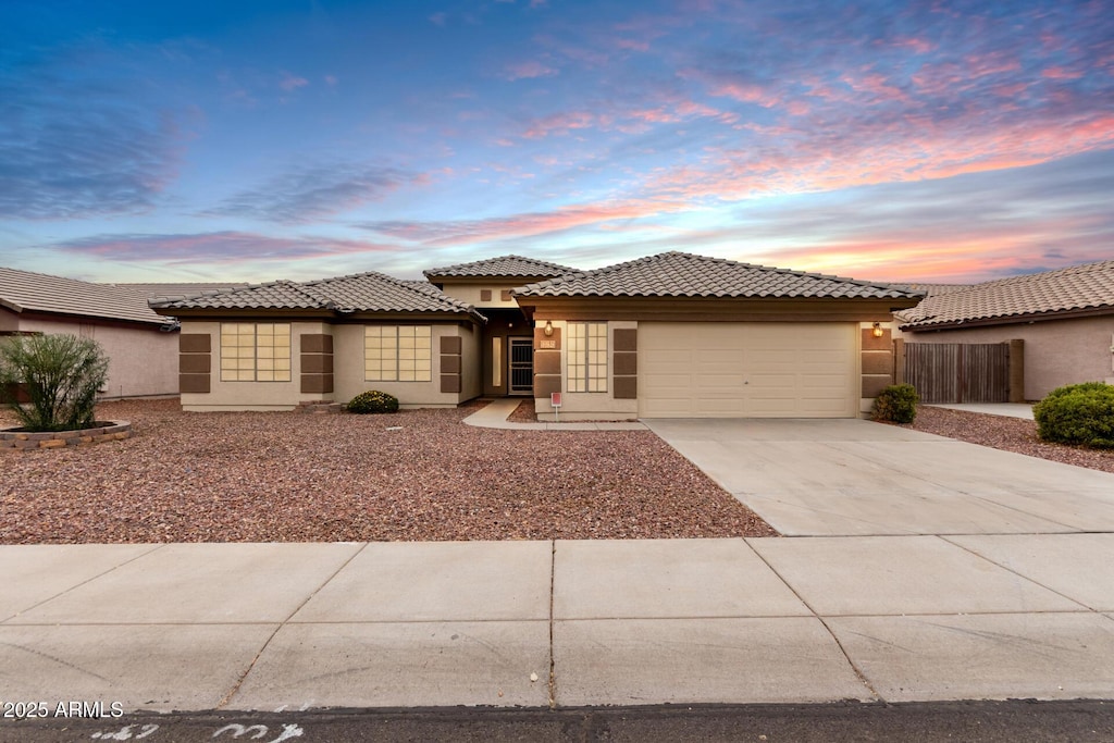 view of front of home featuring a garage