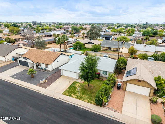 aerial view of residential area